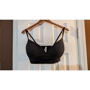 Victoria's Secret PINK Basic Black Wireless Push Up Bra XXL